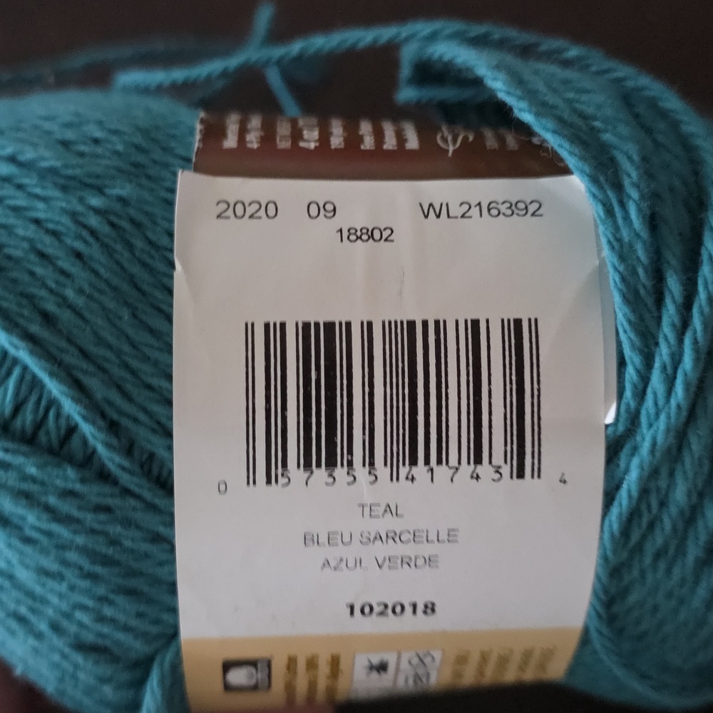 Lily Sugar'n Cream Yarn Collection in Brown, Gray, Teal, and Multicolor 4 Skeins - Picture 5 of 7